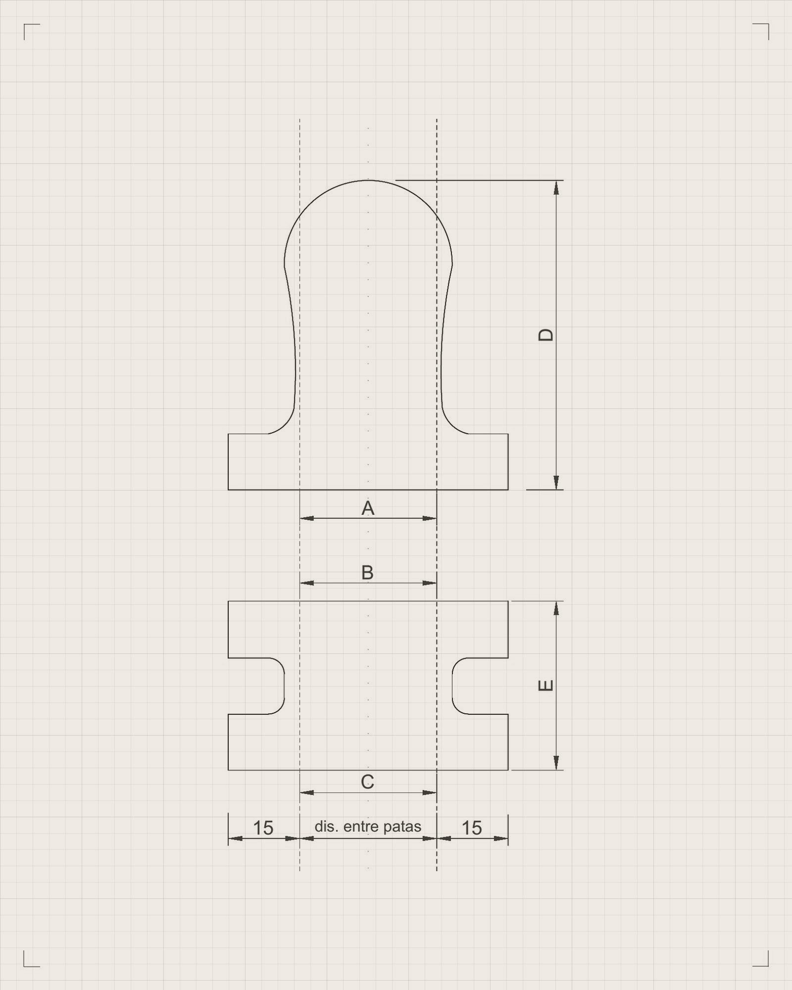 Marino Rocker · Leather template