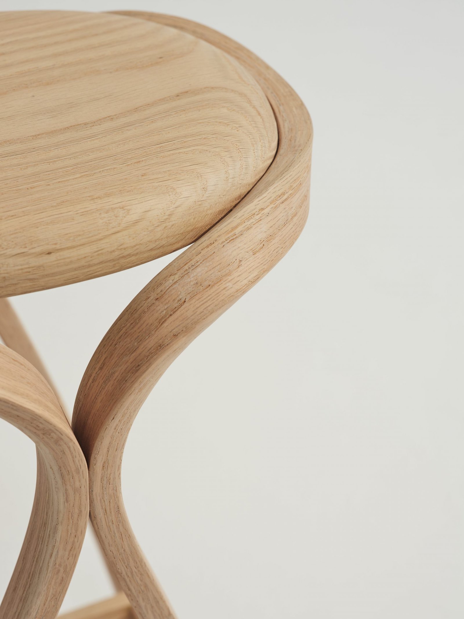Barlovento stool in steam-bent American red oak by MARINOMAZA · 3/5