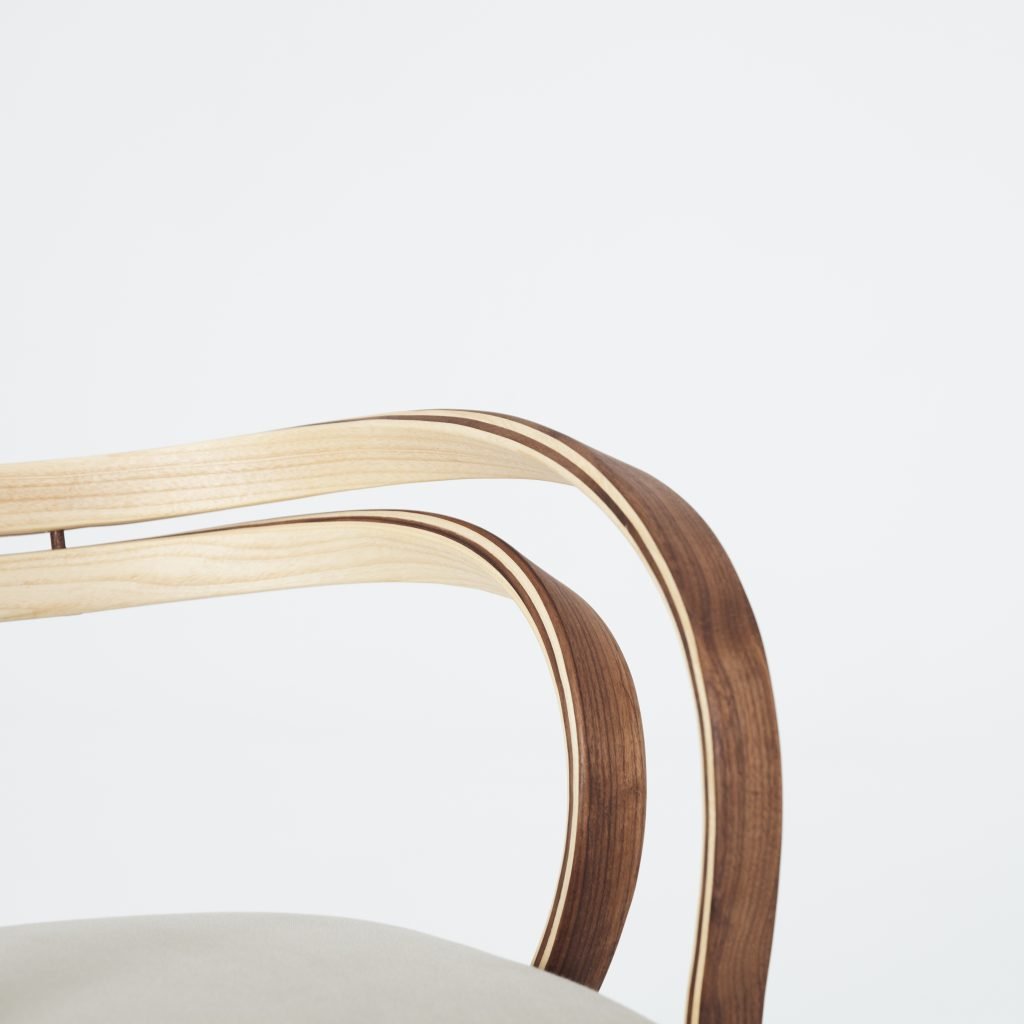 Nina & Beni chair in steam-bent solid wood by MarinoMaza