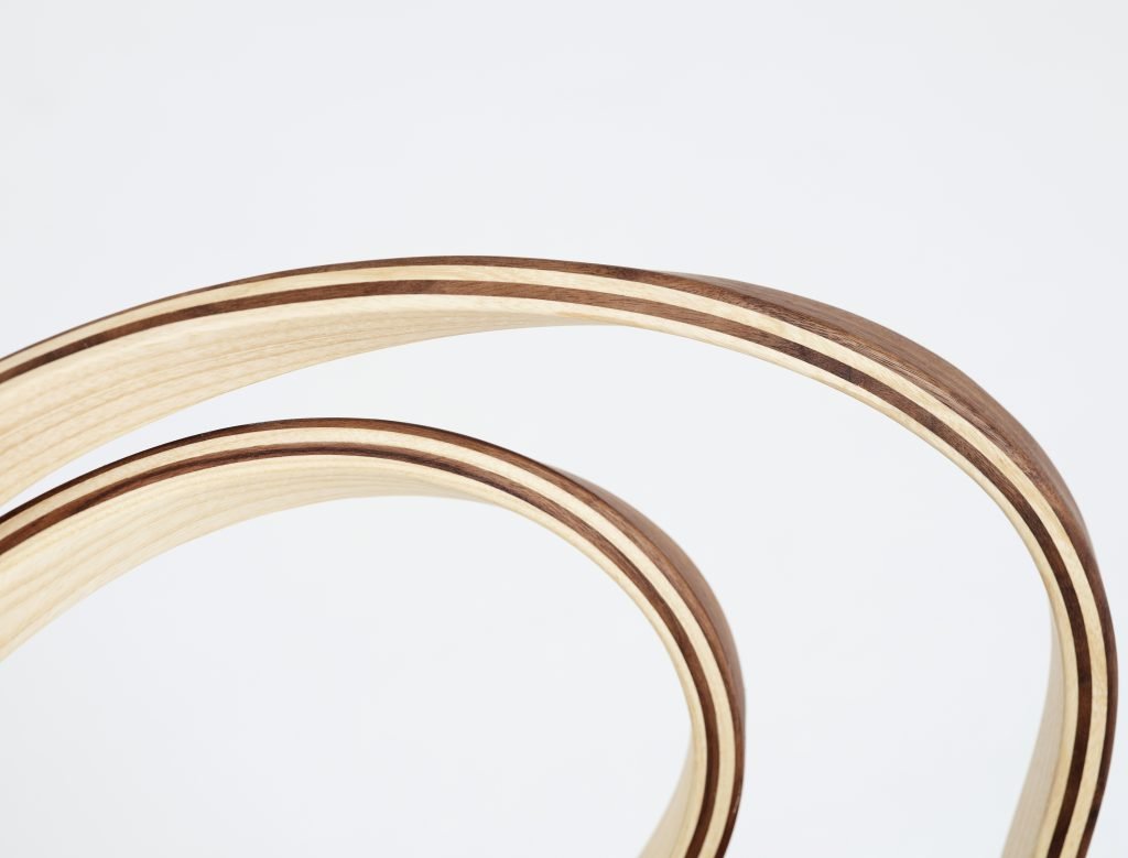 Laminated steam-bent curves of a MarinoMaza chair