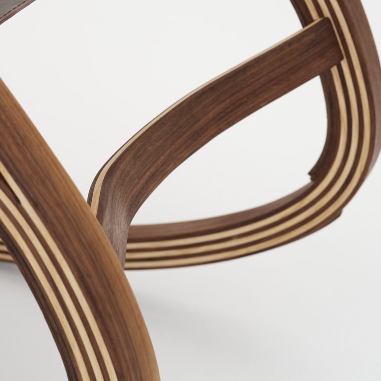 Marino Rocker, a steam-bent solid wood rocking chair by MARINOMAZA