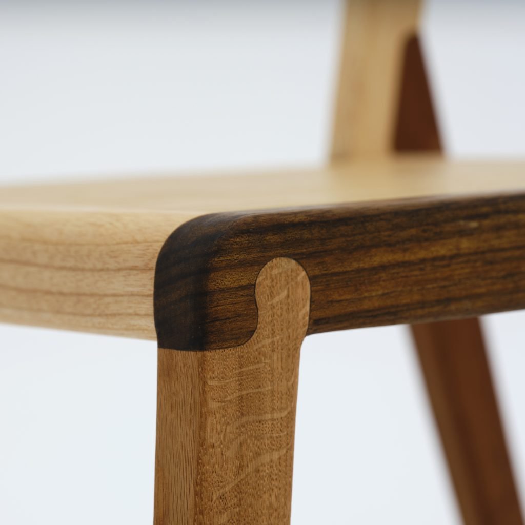 Silla Sapiens de madera maciza con uniones ensambladas, de MarinoMaza