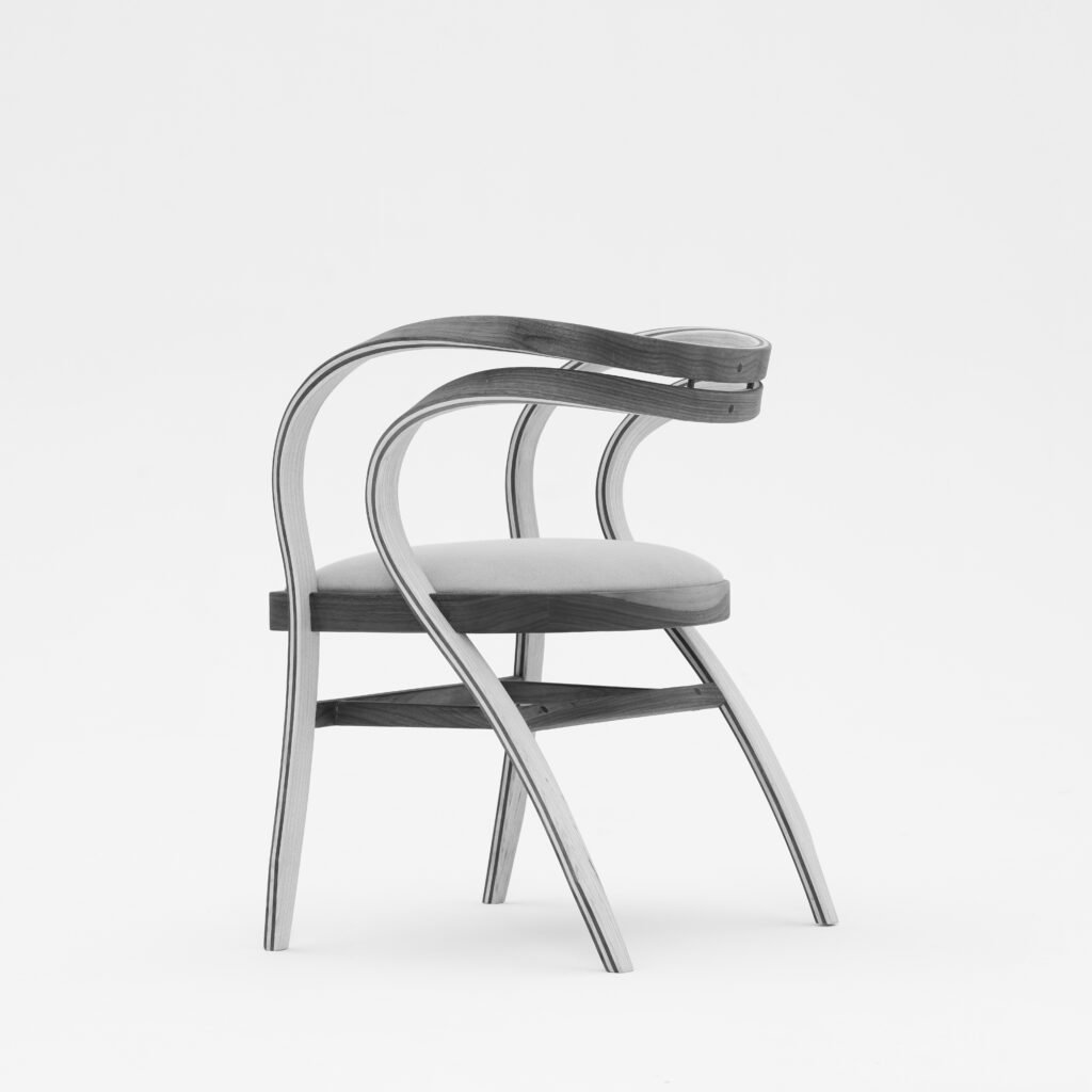 Nina & Beni chair in steam-bent solid wood by MARINOMAZA